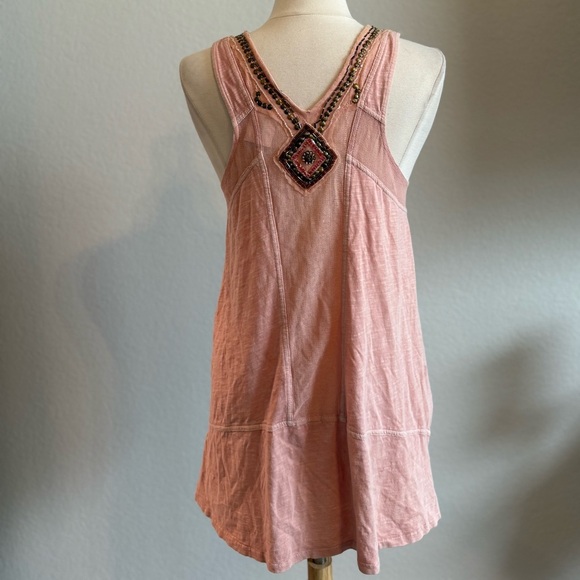 Free People Embroidered Salmon Sleeveless Top - Picture 2 of 4